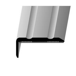 PARKETTFREUND Winkelprofil Alu eloxiert Edelstahl selbstklebend Übergangsschiene grau Selbstklebendes Aluminiumprofil in Edelstahloptik, verschiedene Varianten, bis 2m