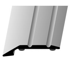 PARKETTFREUND Anpassprofil Alu eloxiert Edelstahl selbstklebend Übergangsschiene grau Selbstklebendes Aluminium‑Übergangsprofil für einfache Montage, verschiedene Varianten, bis 1,8m, Höhenausgleich 4mm