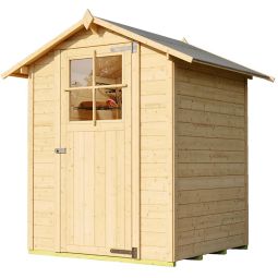 weka Gerätehaus Blackmount 317 naturbelassen Geräteschuppen verschiedene Größen, Fichtenholz mit Wandstärke 19mm