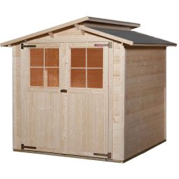 weka Gerätehaus Blackmount 323 naturbelassen Geräteschuppen verschiedene Größen, Fichtenholz mit Wandstärke 19mm