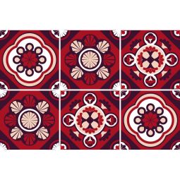 Windhager Fliesenaufkleber Ode 15x15 cm Fliesenfolie Wasserfest, hitzebeständig und flexibel bis zu 30 Tage neu positionierbar