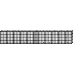 bellissa Gabionenkorb Mauersystem 40cm Steingabionen zum Einbetonieren, Stabstärke 2,5/2mm, Maschenweite 25x100cm