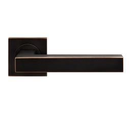 Karcher Türgriff-Garnitur Seattle ER46Q Antik Bronzeoptik Türklinke Patentierte Montagetechnik, mit Rückholfeder