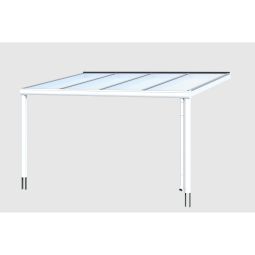 Skan Holz Terrassenüberdachung Genua Terrassendach verschiedene Größen und Farben, Aluminium (pulverbeschichtet), Wandanbau