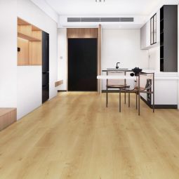Wellker Vinyl Landhausdiele Eiche Natur Rigid SPC Vinylboden mit integrierter Trittschaldämmung, Klick-Verbindung