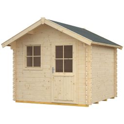 Skan Holz Gartenhaus Porto Gartenhütte verschiedene Größen, skandinavisches Fichtenholz, Wandstärke 28mm