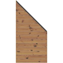 TraumGarten Sichtschutzzaun SYSTEM Rhombus Thermo-Holz Zaun-Anschluss-Set Anschluss-Set 91x184/94 cm mit 16 Rhombusprofilen & Alu-Leiste – für Wandanschlüsse & saubere Abschlüsse