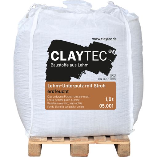 ClayTec Lehm-Unterputz grob mit Stroh, 2