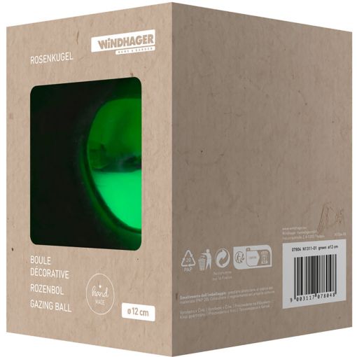 Windhager Rosenkugel mundgeblasen verspiegelt grün 2