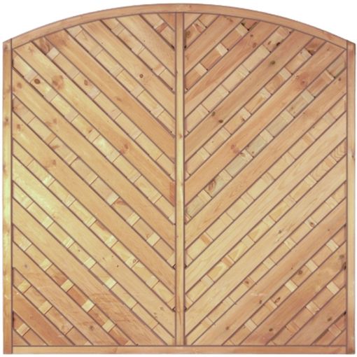 T&J Sichtschutzzaun Maxi-Diagonal Hochbogen Sichtschutz 2