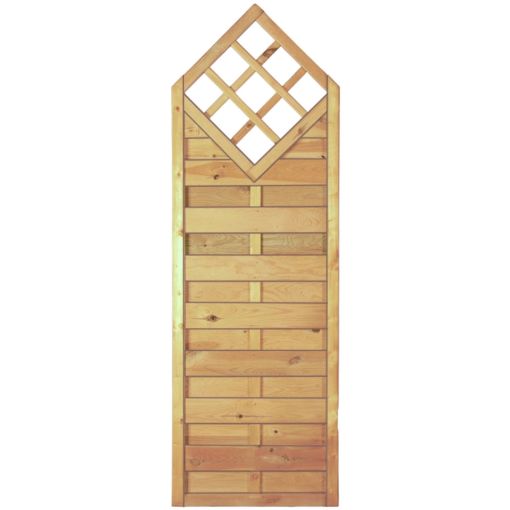 T&J Sichtschutzzaun Maxi-Massiv mit Dekorgitter 2