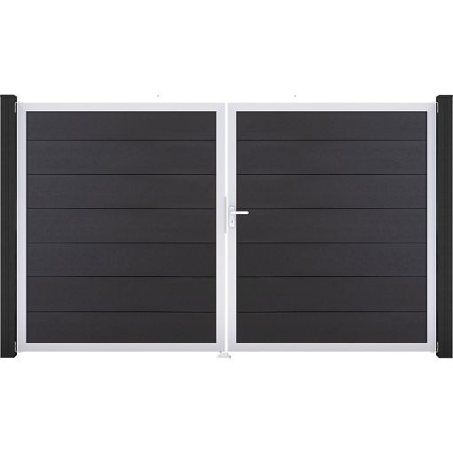 GroJa Doppeltor Solid Grande Steckzaun 2