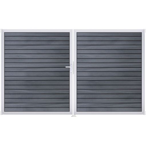 GroJa Doppeltor Solid Rhombus BPC-Steckzaun 2