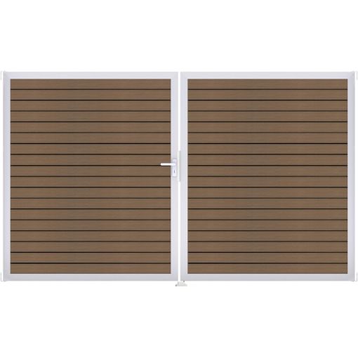 GroJa Doppeltor Solid Rhombus BPC-Steckzaun 2