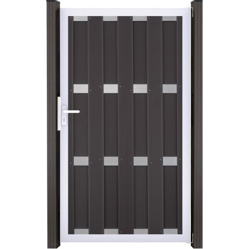 GroJa Einzeltor Fertigzaun Sichtschutzzaun Anthrazit 2