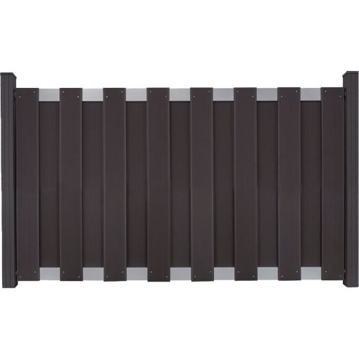 GroJa Fertigzaun Vorgartenzaun Anthrazit Querriegel 2