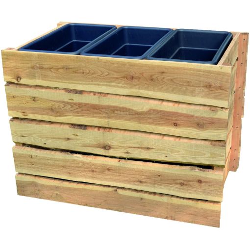 T&J Hochbeet HERLEV sägeraue Bretter 2