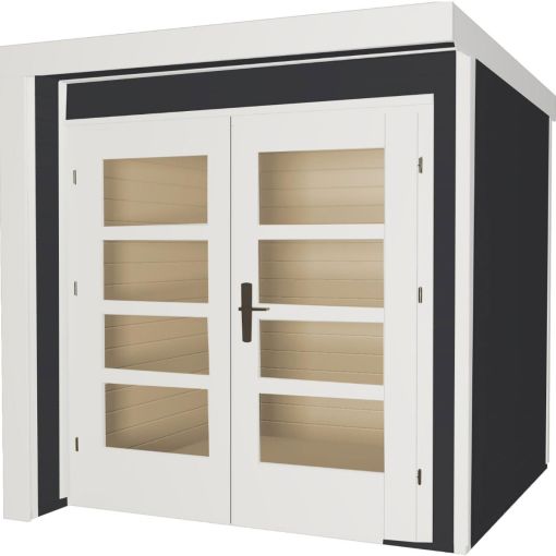 weka Designhaus 262 anthrazit Gartenhaus 2