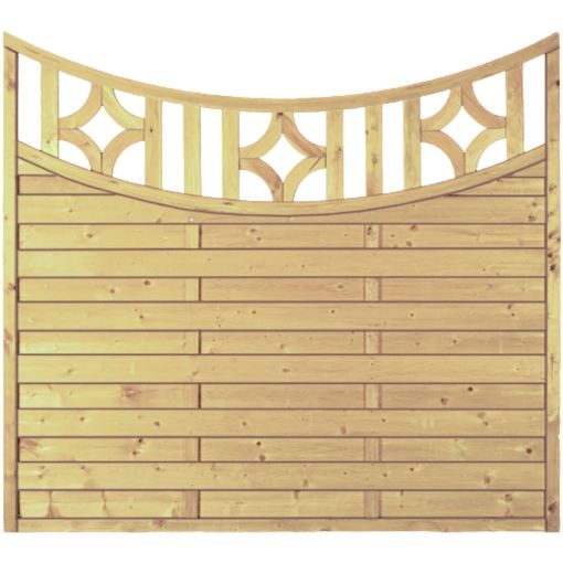 T&J Sichtschutzzaun OLYMP Tiefbogen mit 2