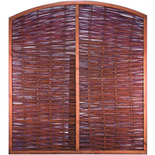 T&J NABRO Weidengeflechtzaun Hochbogen Sichtschutz 2