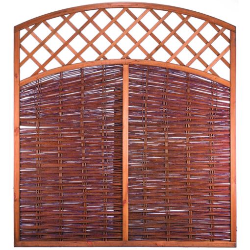 T&J DARGO Weidengeflechtzaun Doppelbogen Sichtschutz 2