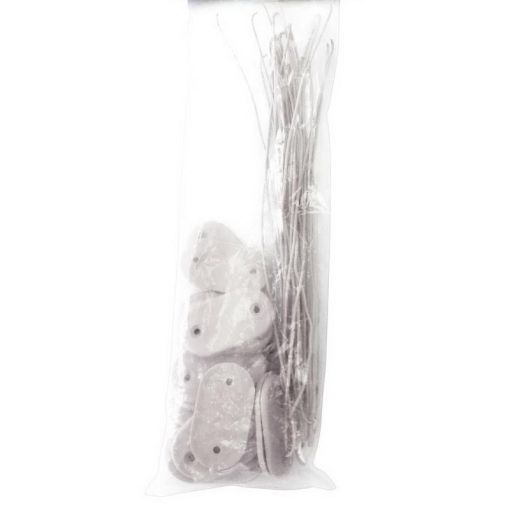 Sichtschutzmatte PVC Befestigungskit Weiß 2
