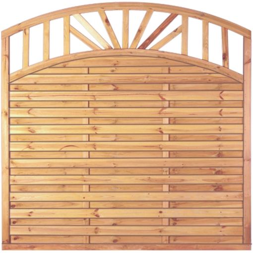 T&J Sichtschutzzaun FREIBURG mit Hochbogen 2