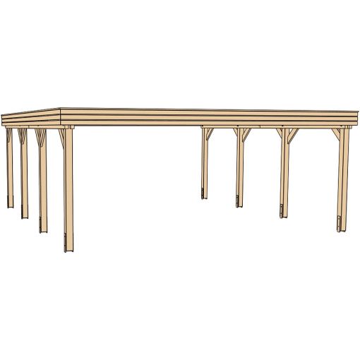 weka Doppelcarport 609 mit Stahltrapezblechdach 2