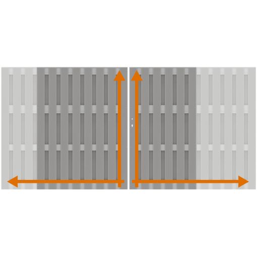 TraumGarten Doppeltor auf Maß Sichtschutzzaun 2