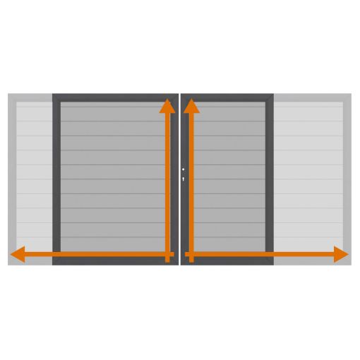 TraumGarten Doppeltor auf Maß Sichtschutzzaun 2