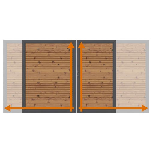 TraumGarten Doppeltor auf Maß Sichtschutzzaun 2