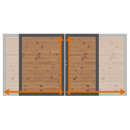 TraumGarten Doppeltor auf Maß Sichtschutzzaun 2