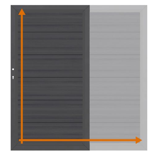 TraumGarten Einzeltor auf Maß Sichtschutzzaun 2