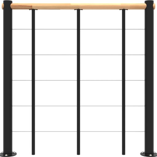 Minka Brüstungsgeländer schwarz mit Untergurten 2