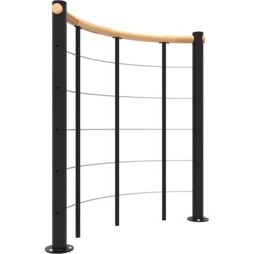 Minka Brüstungsgeländer schwarz mit Untergurten 2