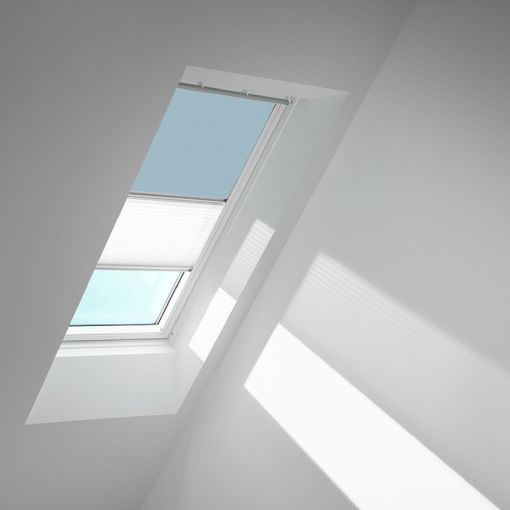 VELUX Verdunkelungsrollo Duo DFD Himmelblau/Weiß 2