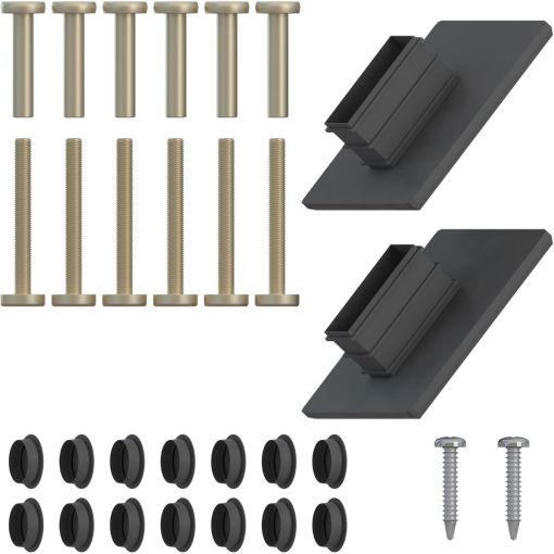 TraumGarten Sichtschutzzaun SYSTEM Zubehörbeutel Klemmpfosten 2