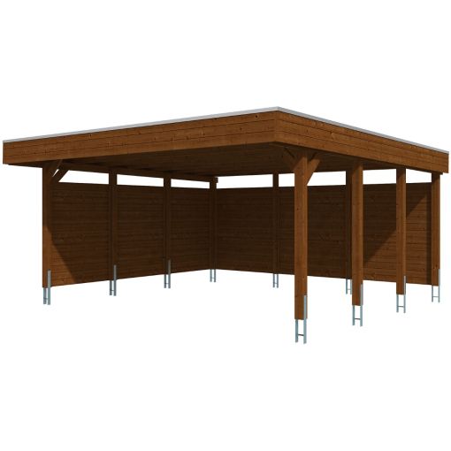 Skan Holz Doppelcarport Friesland mit 2