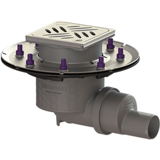 KESSEL Bodenablauf Practicus Pressdichtungsflansch seitlich 2