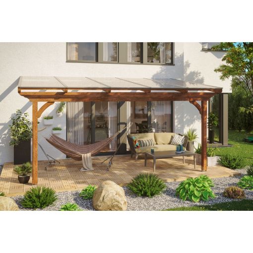 Skan Holz Terrassenüberdachung Ravenna Terrassendach 2