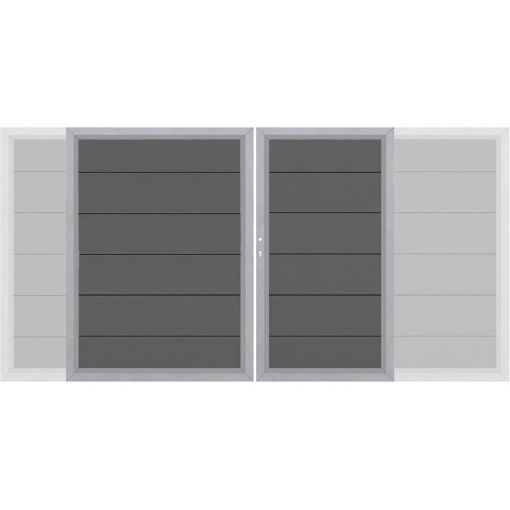 TraumGarten Doppeltor auf Maß Sichtschutzzaun 2