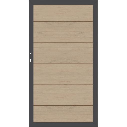 TraumGarten Tor Sichtschutzzaun SYSTEM WPC 2