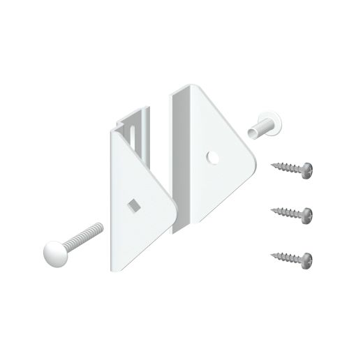 TraumGarten Sichtschutzzaun LONGLIFE Elementhalter Weiß 2