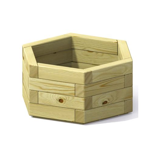 TraumGarten Pflanzkübel CARINA Nadelholz sechseck 2