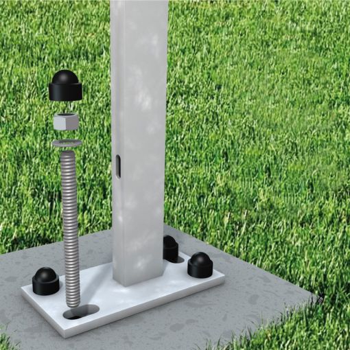 TraumGarten Sichtschutzzaun SYSTEM Verbundanker-Set für 2