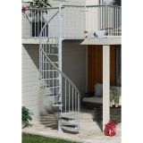 DOLLE Außentreppe Gardenspin mit Trimax-Stufen Gartentreppe Wendeltreppe