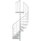 Minka Spindeltreppe Milano weiß Wendeltreppe