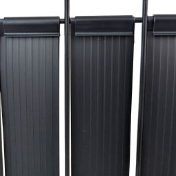 Sichtschutzstreifen vertikal anthrazit mit Klemmschienen 4