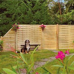 T&J Sichtschutzzaun Lamellenzaun Sichtschutz 6