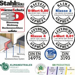 Wellhöfer Bodentreppe StahlBlau Dachbodentreppe 6